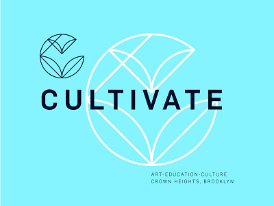 Cultivate Logo Option art blue clean culture education icon line art logo simple