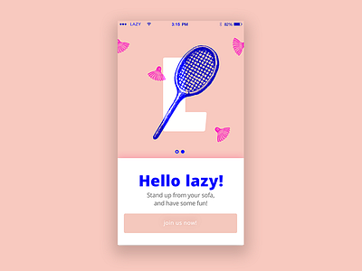 Hello Lazy! app sport