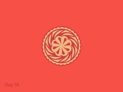 Daily Logo 18/50 - Cupcake top view Logo branding cake cupcake dailylogo dailylogochallenge geometric illustration logo mark sweets symbol top view