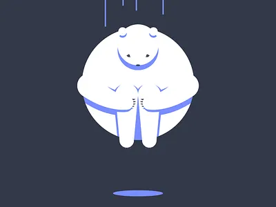 Cannonball bear cannonball character circles illustration jump polar bear polar plunge