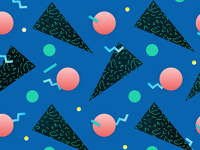 80's inspired Pattern 80s design graphic pattern poster print