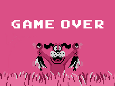 Dribbble Invitation is over! arcade creative dog dribbble duck hunt game invite pink poster