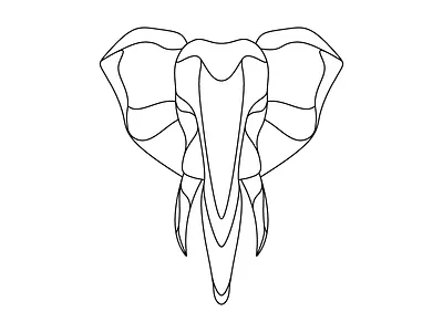 Elephant Outline elephant illustration outline pachyderm wildlife