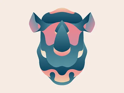 Rhinoceros artwork colours illustration pachyderm rhino rhinoceros wildlife