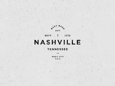 Nashville badge grunge logo nashville type treatment typography