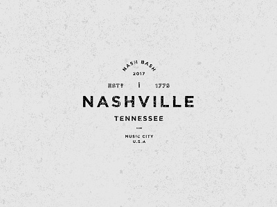 Nashville badge grunge logo nashville type treatment typography