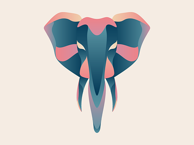 Elephant artwork colours elephant illustration pachyderm wildlife