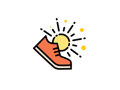 Shoe and Sun illustration illustrator logo shoe sun vector