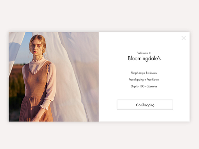 Bloomingdale's website redesign fashion ui web design