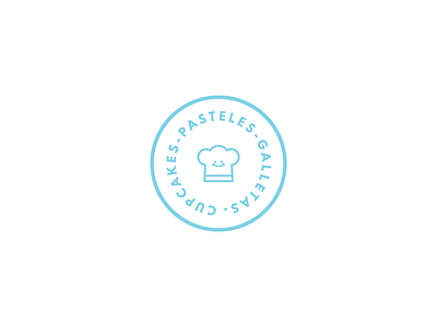 Bonito Día badge. badge bakery branding cake deserts icon pasteleria patch postres smiley face