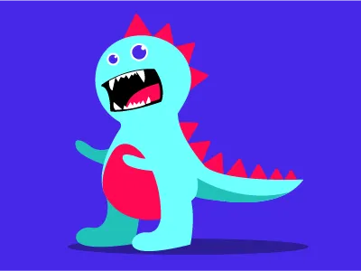 RAWR dino illustration vector vector illustration