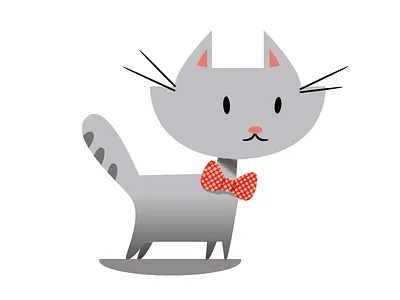 Ernest cat dribbble illustration invites minimal texture vector wacom wip