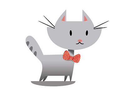 Ernest cat dribbble illustration invites minimal texture vector wacom wip