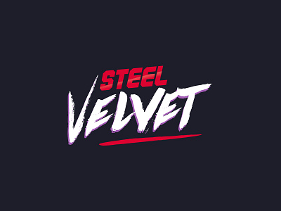 Steel Velvet Rock Band 80`s cover logo metal rock