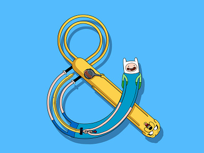 Finn & Jake adventure time ampersand cartoon network illustration typography