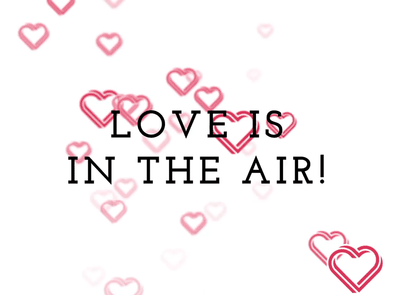 Love Is In The Air heart holiday logo particles romance simple valentine