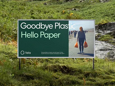 Vela Billboard application billboard branding climate eco graphic design logo sustainable