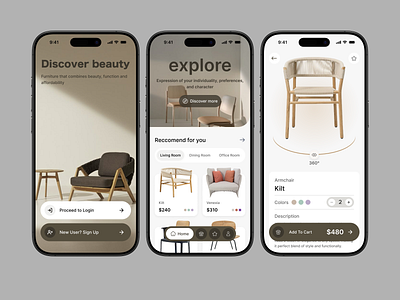 Furniture Shopping App ui