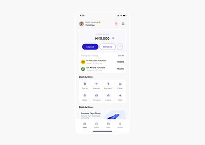 Fintech Home Page - Mobile UI design fintech ui ui design ux ux design