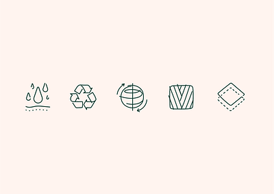 Organic Iconography branding eco globe green icon icon system iconography identity layer material organic paper recycle sustainable water