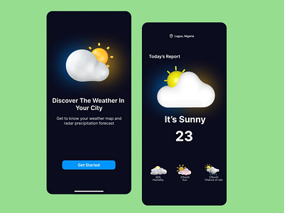 Modern Weather Forecast App clean interface climate app daily forecast forecast ui interactive ui location based mobile ui mobile weather modern design modern ux simple design temperature tracker ui design ui inspiration user friendly ux design ux ui weather app weather dashboard weather tracker