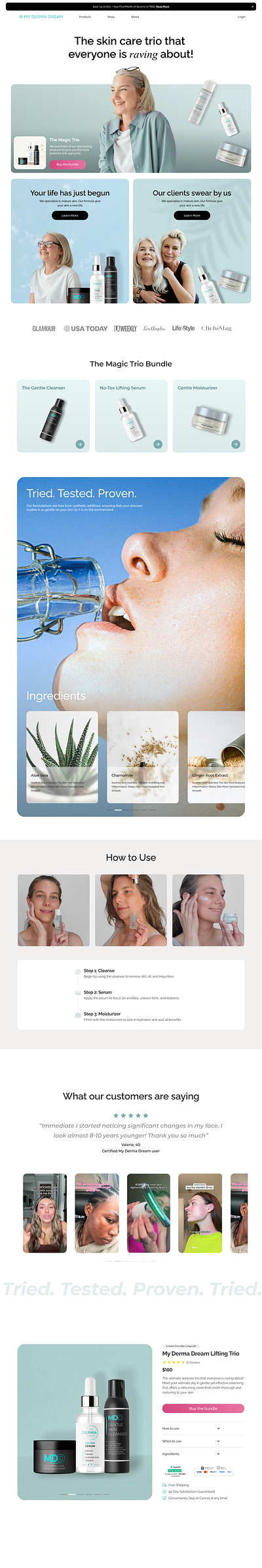 Skincare Landing Page