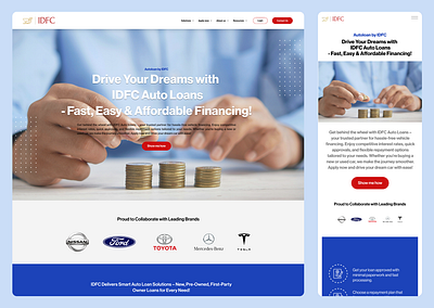 Banking website UI - Auto loan abode xd banking branding dashboard figma homepage mobile web mobile website ui ui design user interface ux web web design website website design