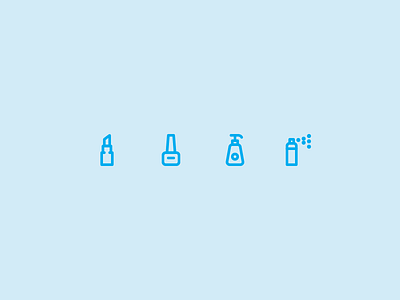 Outline icons Day 27 - Beauty 24px beauty cream icon illustrator lipstick nail polish outline spray vector