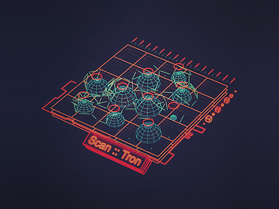 Scantron 62 3d cg hologram houdini scantron scifi ui ux