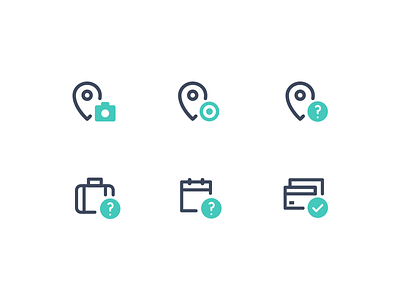 Unused action icons category icons line location payment request work