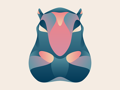 Hippopotamus artwork colours hippo hippopotamus illustration pachyderm wildlife