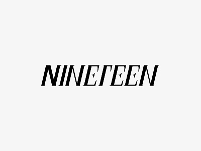 Nineteen Logo logo minimal nineteen type typography