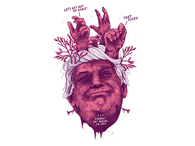 I`M SAFE. artwork buildatrump design dumptrump graphicdesign illustration imsafe zombies zombieseatbrains