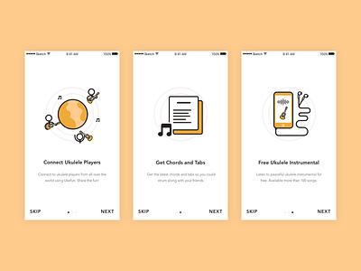 Ukulele App Walkthrough interface onboarding ukulele walkthroughukeuiuser