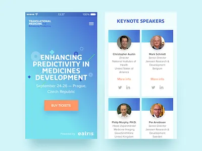 EATRIS Conference – Mobile cards clean design gradient interface ios iphone minimal mobile ui ux web