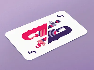 face off friday card flat glass hands illustration playing queen shrimps stripes wine woman