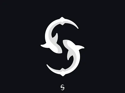 Sharks corporate identity logo mark sharks symbol