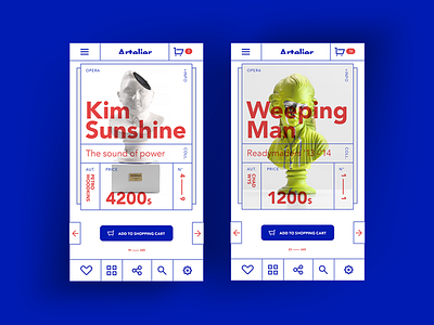 Artelier - Ui Concept app art atelier dadaism ecommerce fashion minimal minimalism mobile shop ui ux