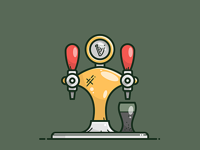 Beer Tap beer guinness icon illustration illustrator tap vector