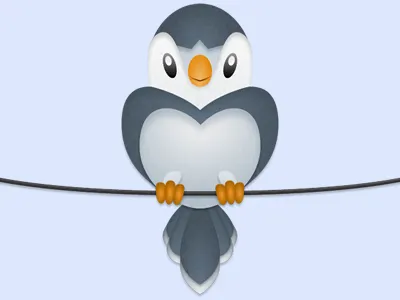 Birdie bird cartoon character design vector