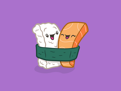 Sushi Pals art food illustration lapel pin pals sushi