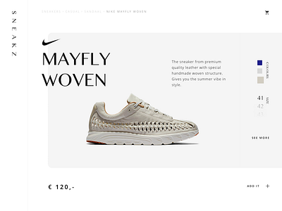 Sneakz - Detail clarity simplicity sketch sneakers ui ux web