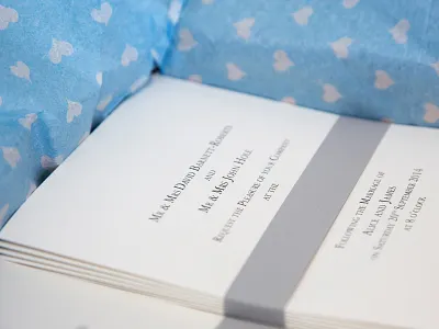 Wedding Stationery blue celebration cute hearts marriage occasion stationery wedding