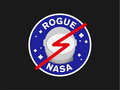 Rogue Nasa astronaut logo nasa patch resist resistance rogue roguenasa space sticker