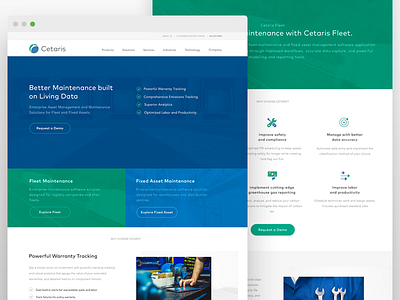 Cetaris Redesign blue craftcms design development green landing ui ux