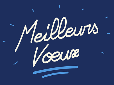 Meilleursvoeux bestwishes handwritten typo