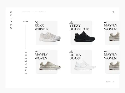 Sneakz - Overview clarity simplicity sketch sneakers ui ux web