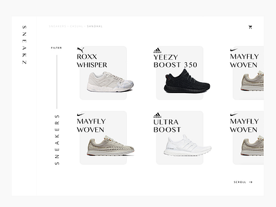 Sneakz - Overview clarity simplicity sketch sneakers ui ux web