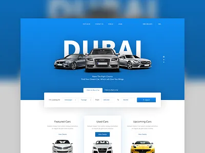 Car Rental agency car clean minimal simple uiux webdesign