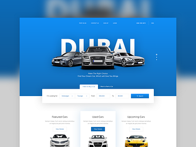 Car Rental agency car clean minimal simple uiux webdesign